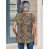 Zeagoo Womens Tops Short Sleeve Cute Summer Blouses Crew Neck Dressy Casual T Shirts Work Clothes S-2XL(Mz721-multicolored)