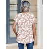 Zeagoo Womens Tops Short Sleeve Cute Summer Blouses Crew Neck Dressy Casual T Shirts Work Clothes S-2XL(Sf295-beige)