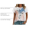 Zeagoo Womens Tops Short Sleeve Cute Summer Blouses Crew Neck Dressy Casual T Shirts Work Clothes S-2XL(Sf311-pattern)