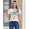 Zeagoo Womens Tops Short Sleeve Cute Summer Blouses Crew Neck Dressy Casual T Shirts Work Clothes S-2XL(Sf311-pattern)