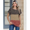 Zeagoo Womens Tops Short Sleeve Cute Summer Blouses Crew Neck Dressy Casual T Shirts Work Clothes S-2XL(Xh553-flowers)