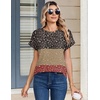 Zeagoo Womens Tops Short Sleeve Cute Summer Blouses Crew Neck Dressy Casual T Shirts Work Clothes S-2XL(Xh553-flowers)