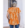 Zeagoo Womens Tops Short Sleeve Cute Summer Blouses Crew Neck Dressy Casual T Shirts Work Clothes S-2XL(Zr466- Orange)