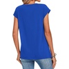 Zeagoo Womens Tops Summer Casual Cap Sleeve Tshirts Shirts Business Blouses(Blue)