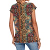 Zeagoo Womens Tops Summer Casual Cap Sleeve Tshirts Shirts Business Blouses(Brown Boho Print)