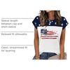 Zeagoo Womens Tops Summer Casual Cap Sleeve Tshirts Shirts Business Blouses(Flag)