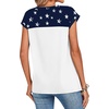 Zeagoo Womens Tops Summer Casual Cap Sleeve Tshirts Shirts Business Blouses(Flag)