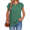 Zeagoo Womens Tops Summer Casual Cap Sleeve Tshirts Shirts Business Blouses(Forest Green)