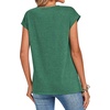 Zeagoo Womens Tops Summer Casual Cap Sleeve Tshirts Shirts Business Blouses(Forest Green)