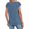 Zeagoo Womens Tops Summer Casual Cap Sleeve Tshirts Shirts Business Blouses(Haze Blue)