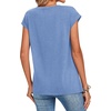 Zeagoo Womens Tops Summer Casual Cap Sleeve Tshirts Shirts Business Blouses(Light Blue)