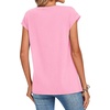 Zeagoo Womens Tops Summer Casual Cap Sleeve Tshirts Shirts Business Blouses(Light Pink)