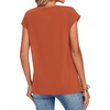 Zeagoo Womens Tops Summer Casual Cap Sleeve Tshirts Shirts Business Blouses(Orange)