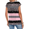 Zeagoo Womens Tops Summer Casual Cap Sleeve Tshirts Shirts Business Blouses(Pink Camo)