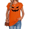Zeagoo Womens Tops Summer Casual Cap Sleeve Tshirts Shirts Business Blouses(Pumpkin)