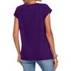 Zeagoo Womens Tops Summer Casual Cap Sleeve Tshirts Shirts Business Blouses(Purple)