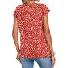 Zeagoo Womens Tops Summer Casual Cap Sleeve Tshirts Shirts Business Blouses(Red Dots)