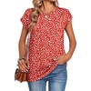 Zeagoo Womens Tops Summer Casual Cap Sleeve Tshirts Shirts Business Blouses(Red Dots)