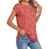 Zeagoo Womens Tops Summer Casual Cap Sleeve Tshirts Shirts Business Blouses(Red Dots)