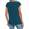 Zeagoo Womens Tops Summer Casual Cap Sleeve Tshirts Shirts Business Blouses(Teal)