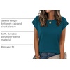 Zeagoo Womens Tops Summer Casual Cap Sleeve Tshirts Shirts Business Blouses(Teal)