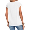 Zeagoo Womens Tops Summer Casual Cap Sleeve Tshirts Shirts Business Blouses(White)