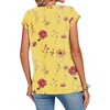 Zeagoo Womens Tops Summer Casual Cap Sleeve Tshirts Shirts Business Blouses(Yellow Floral)