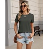 Zeagoo Womens Tshirt Short Sleeve Summer Tops Crewneck Casual Basic Tee Shirts Spring Clothes Trendy Outfit(Army Green)