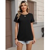 Zeagoo Womens Tshirt Short Sleeve Summer Tops Crewneck Casual Basic Tee Shirts Spring Clothes Trendy Outfit(Black)