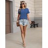 Zeagoo Womens Tshirt Short Sleeve Summer Tops Crewneck Casual Basic Tee Shirts Spring Clothes Trendy Outfit(Blue)
