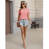 Zeagoo Womens Tshirt Short Sleeve Summer Tops Crewneck Casual Basic Tee Shirts Spring Clothes Trendy Outfit(Coral)