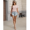 Zeagoo Womens Tshirt Short Sleeve Summer Tops Crewneck Casual Basic Tee Shirts Spring Clothes Trendy Outfit(Cream)