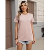 Zeagoo Womens Tshirt Short Sleeve Summer Tops Crewneck Casual Basic Tee Shirts Spring Clothes Trendy Outfit(Cream)