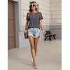 Zeagoo Womens Tshirt Short Sleeve Summer Tops Crewneck Casual Basic Tee Shirts Spring Clothes Trendy Outfit(Grey)