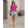 Zeagoo Womens Tshirt Short Sleeve Summer Tops Crewneck Casual Basic Tee Shirts Spring Clothes Trendy Outfit(Hot Pink)