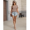 Zeagoo Womens Tshirt Short Sleeve Summer Tops Crewneck Casual Basic Tee Shirts Spring Clothes Trendy Outfit(Khaki)