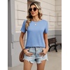 Zeagoo Womens Tshirt Short Sleeve Summer Tops Crewneck Casual Basic Tee Shirts Spring Clothes Trendy Outfit(Light Blue)