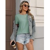 Zeagoo Womens Tshirt Short Sleeve Summer Tops Crewneck Casual Basic Tee Shirts Spring Clothes Trendy Outfit(Light Green)