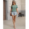 Zeagoo Womens Tshirt Short Sleeve Summer Tops Crewneck Casual Basic Tee Shirts Spring Clothes Trendy Outfit(Light Green)