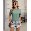 Zeagoo Womens Tshirt Short Sleeve Summer Tops Crewneck Casual Basic Tee Shirts Spring Clothes Trendy Outfit(Light Green)