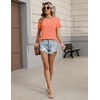 Zeagoo Womens Tshirt Short Sleeve Summer Tops Crewneck Casual Basic Tee Shirts Spring Clothes Trendy Outfit(Orange)