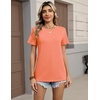 Zeagoo Womens Tshirt Short Sleeve Summer Tops Crewneck Casual Basic Tee Shirts Spring Clothes Trendy Outfit(Orange)