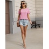 Zeagoo Womens Tshirt Short Sleeve Summer Tops Crewneck Casual Basic Tee Shirts Spring Clothes Trendy Outfit(Pink)