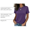 Zeagoo Womens Tshirt Short Sleeve Summer Tops Crewneck Casual Basic Tee Shirts Spring Clothes Trendy Outfit(Purple)
