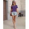 Zeagoo Womens Tshirt Short Sleeve Summer Tops Crewneck Casual Basic Tee Shirts Spring Clothes Trendy Outfit(Purple)