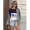Zeagoo Womens Tshirt Short Sleeve Summer Tops Crewneck Casual Basic Tee Shirts Spring Clothes Trendy Outfit(Z Flag White 39)