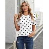 Zeagoo Womens Tshirt Short Sleeve Summer Tops Crewneck Casual Basic Tee Shirts Spring Clothes Trendy Outfit(Z Polka Dots White 592)