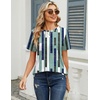 Zeagoo Womens Tshirt Short Sleeve Summer Tops Crewneck Casual Basic Tee Shirts Spring Clothes Trendy Outfit(Z Striped Green 530)