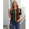 Zeagoo Womens Tshirt Short Sleeve Summer Tops Crewneck Casual Basic Tee Shirts Spring Clothes Trendy Outfit(Z Striped Multicolor 275)