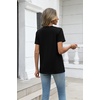 Zeagoo Womens V-Neck Tops Summer Casual Short Sleeve Tshirts S-3XL(A-black)